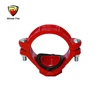 Fire fighting grooved mechanical tee ductile iron pipe fitting
