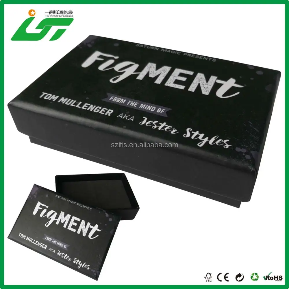 custom black cardboard gift box with magnet boxes with sponge