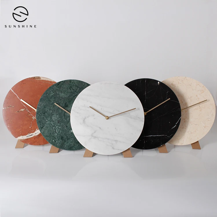 New Design of Natural Marble Stone Wall Clock for Home Decor, White/black/green/beige/red/yellow
New Design of Natural Marble Stone Wall Clock for Home Decor, White/black/green/beige/red/yellow