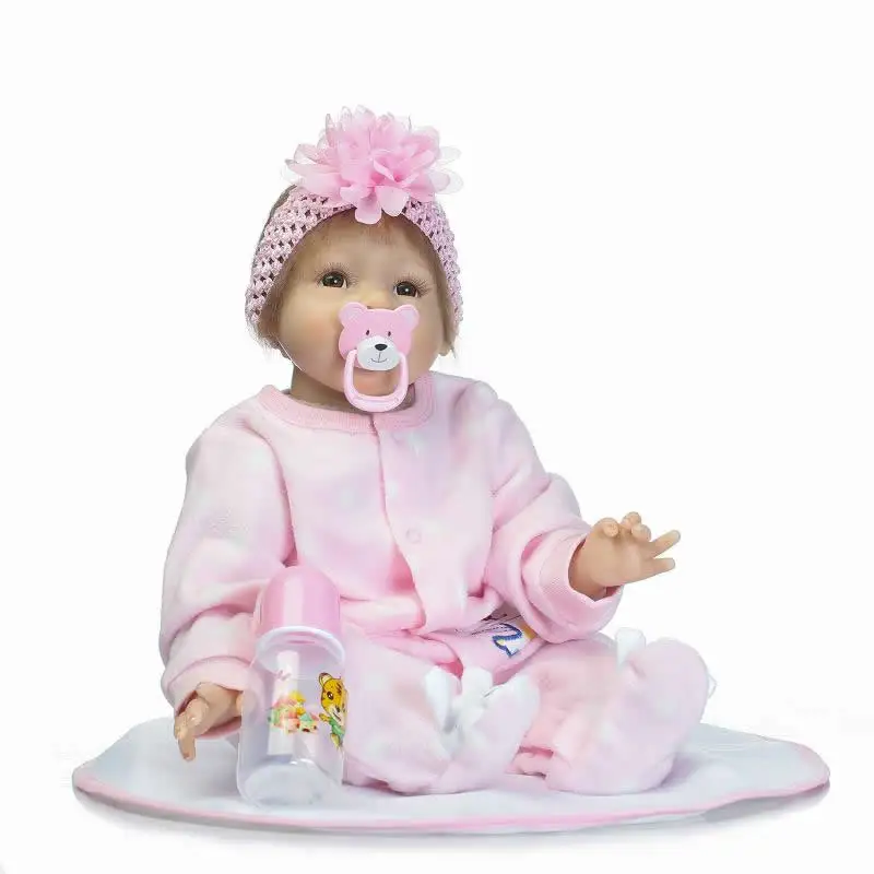 Wear-Pink-Romper-Clothes-Reborn-Babies-Girl-Alive-Doll-22-Soft-Silicone-Realistic-Lifelike-Baby-Dolls (1)