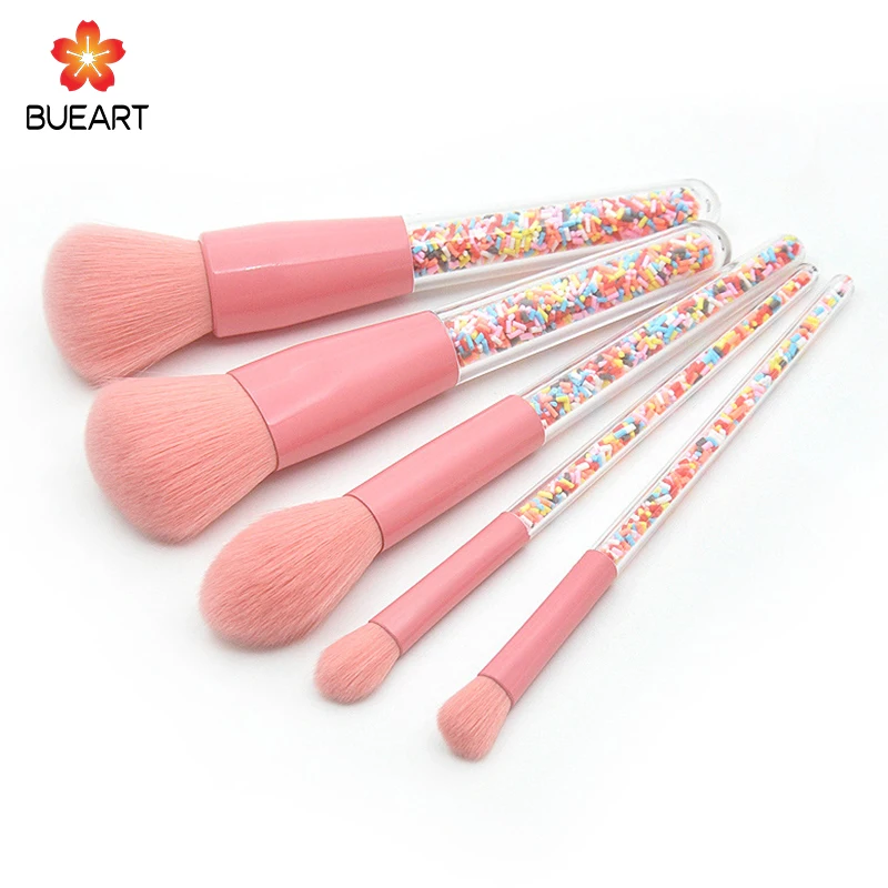 Rainbow Candy Makeup Brush Set 5pcs Makeup Brushes Transparent Crystal Handle for foundation brush, Rainbow candy brush
Rainbow Candy Makeup Brush Set 5pcs Makeup Brushes Transparent Crystal Handle for foundation brush, Rainbow candy brush