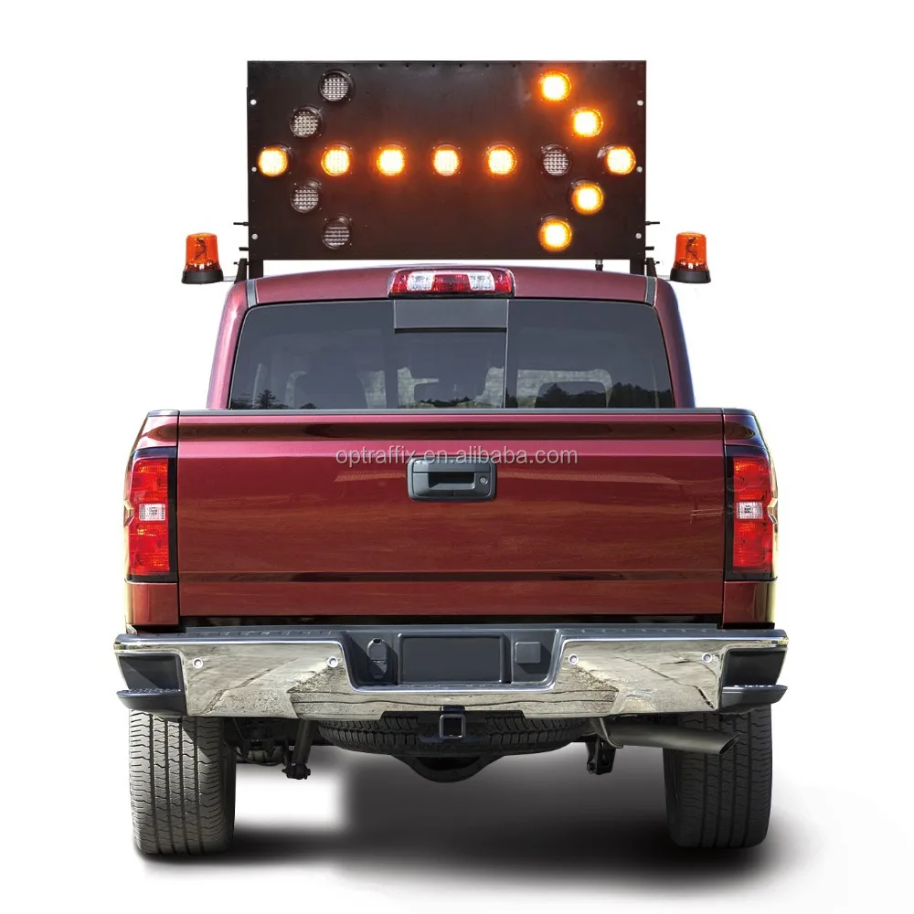Odm Big Black Yellow Led Aluminum Road Safety Vehicle Mounted Led Arrow