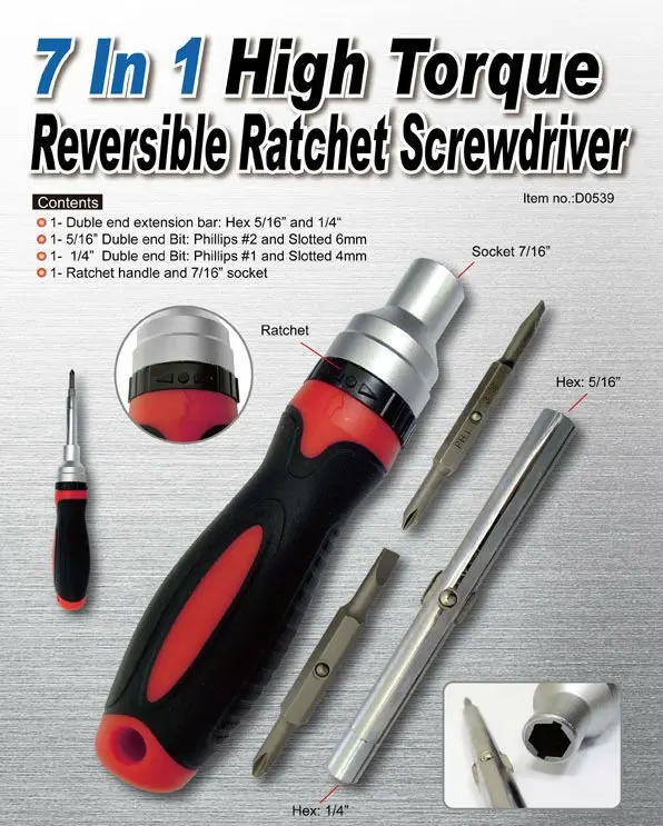 Interchangeable Ratchet Screwdriver For High Torque, View Ratchet