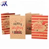 Handmade Custom Printing Design Red Foil Stamping Happy Birthday Brown Kraft Paper Invitation Greeting Card For Kids