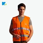 Mens design safety work vest reflective tape with led waterproof led