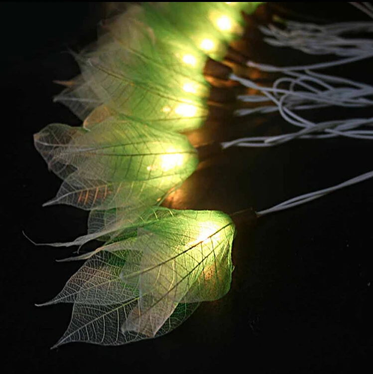 Handmade Home Decoration Lighting Natural Leaf Design String Lights For Holiday,Party,Wedding ...