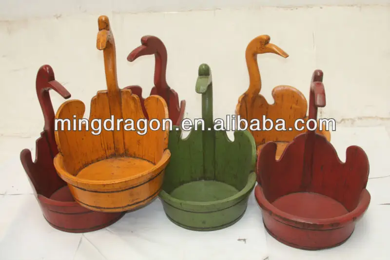 Китайские антикварные красочные деревянные декоративные бочки