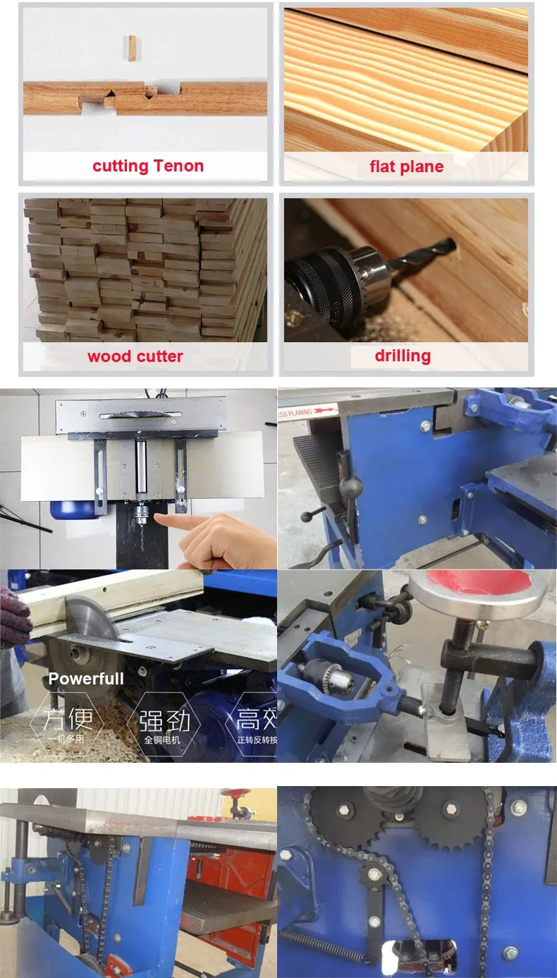 Combination Functional Thicknesser Wood Working Planer Multi Woodworking Tools Planer Machine
