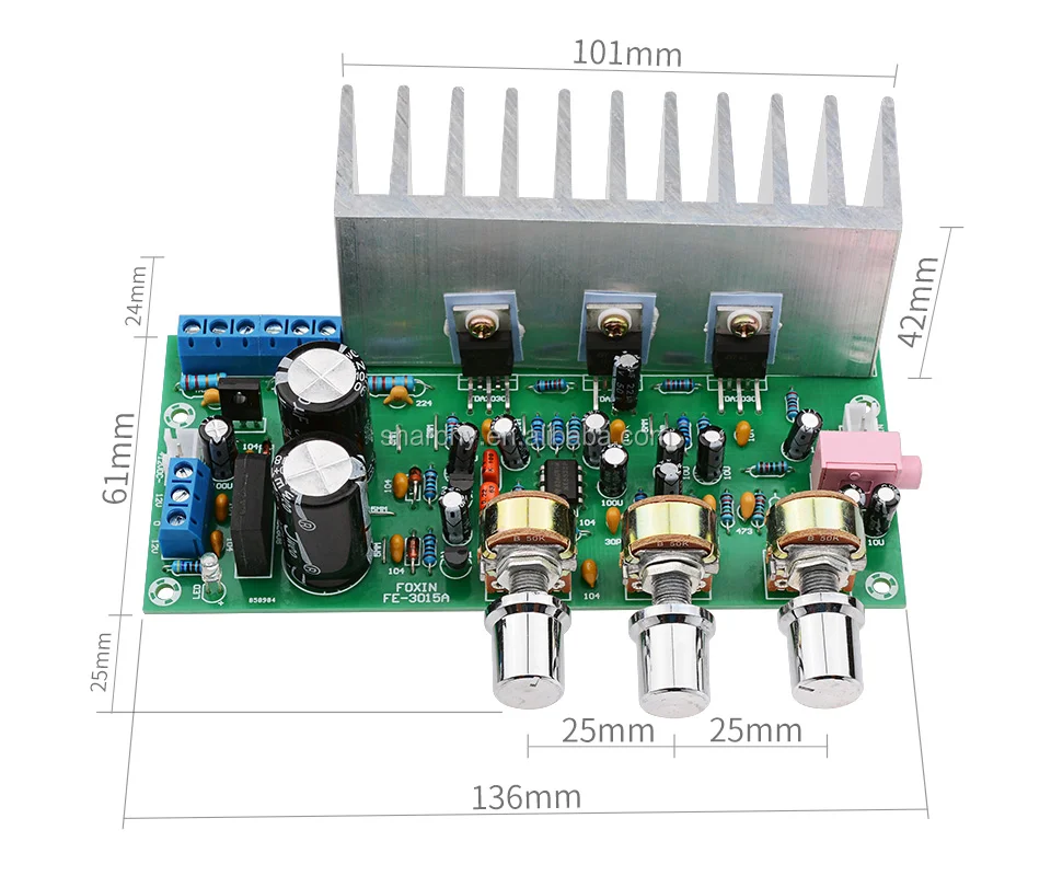 tda2050   tda2030a低音炮放大器音频板18wx2   32w 2