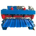 Aluminum roofing tile sheet panel roll forming making machine