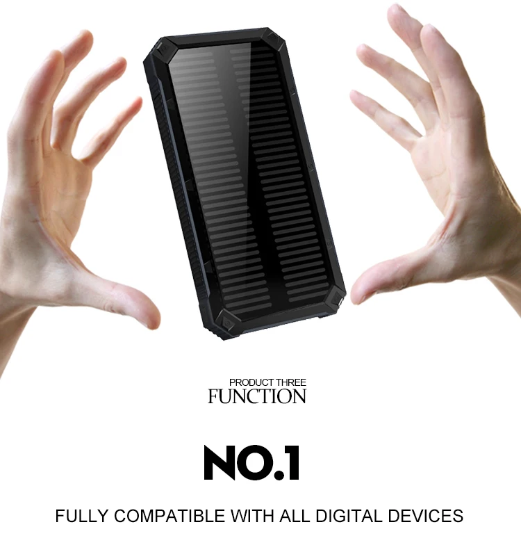 High capacity mobile charger waterproof solar power bank 20000mah - ANKUX.COM