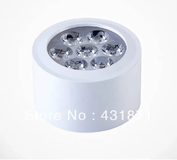 85-265V 7*1W Led downlight Surface Mounted Lamp bulb Cold White Warm White fire rate Black white silver downlight Free shipping