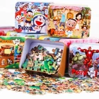 NINGBO paper Puzzle Cartoon Toy 3D Wood Puzzle Iron Box Package Jigsaw Puzzle for Child Educational Montessori Wooden Toys
