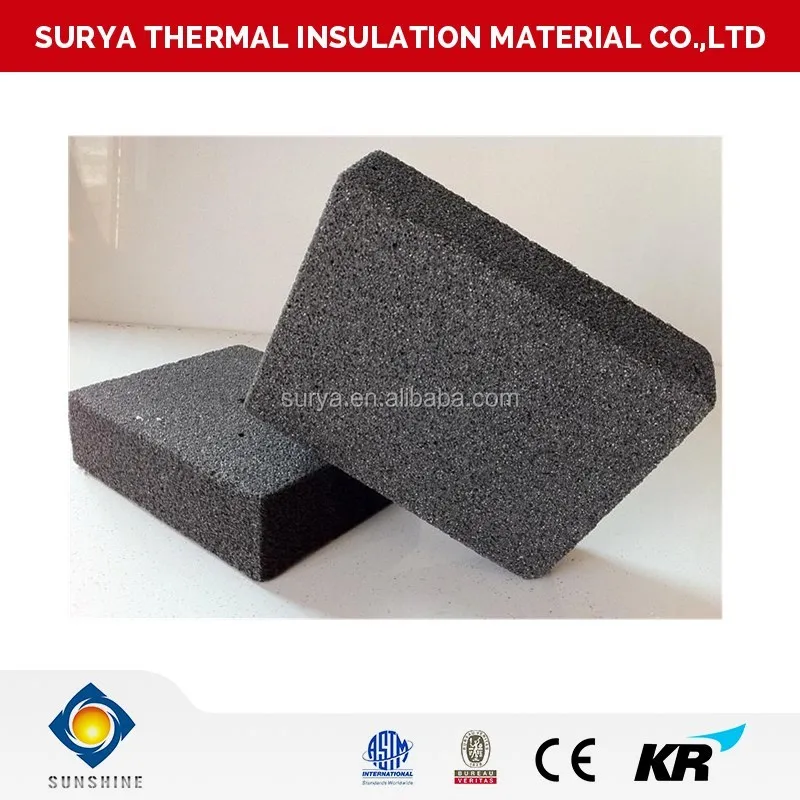 Insulation Material Foam Glass Board applicable for both cryogenic and high temperature