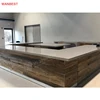 Feedback From USA Client Chris Commercial Solid Wood Design Customized Large Bar Counter