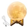 Hot selling 16 Colors 3 styles 3d moon led lamp