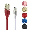 1m 2m 3m Wholesale New Cloth Braided Android Micro USB Fast Charge Cable Fabric Weave Type C Mobile Phone USB Data Cable