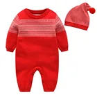 custom kids baby winter warm clothes knitted Christmas romper