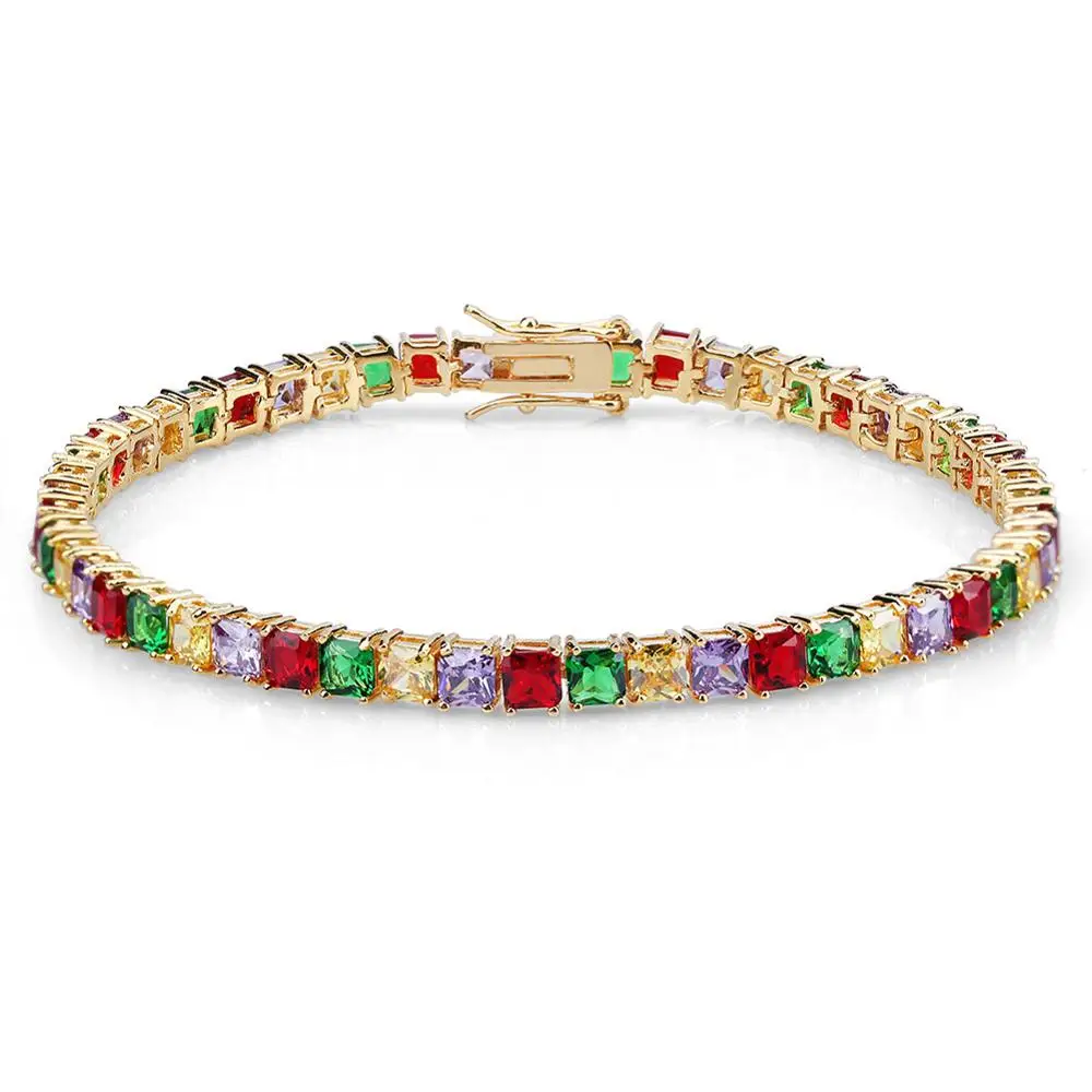 Gold/Silver Color Plated 5 mm Iced Out Tennis Chain Bracelets Micro Pave Zircon Colorful Bracelets for Men Women, Golden , silver
Gold/Silver Color Plated 5 mm Iced Out Tennis Chain Bracelets Micro Pave Zircon Colorful Bracelets for Men Women, Golden , silver
