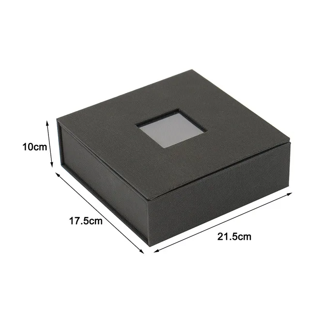 high quality black paper usb gift box with foam insert