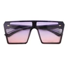 Square Gradient ocean color Oversize Sunglasses Women Fashion Us Big Frame Sun glasses