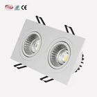 Aluminum lamp body 2*9W Recessed ceiling LED Lights double head downlight