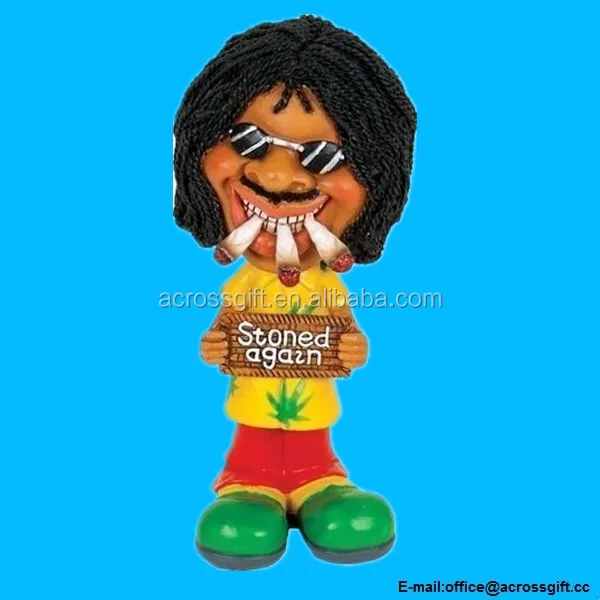 resin bobble head smokin" joe stoned again bobblehead 7" poly