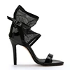 WETKISS Wholesale Low Price Big Size Ladies Shoes Night Club Black Mesh Sandals Sexy Women Sandals Ankle Wrap High Heel Sandals