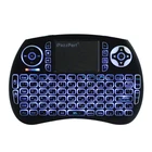 iPazzPortmini 2.4Ghz wireless RGB clear backlit touchpad keyboard mouse combo for Smart TV / tv box / Pi / PS3, OEM / ODM