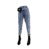 Blue gray jeans female new spring old pants Korean fashion twill denim harem pants woman
