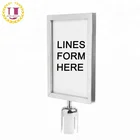 Aluminum Retractable Belt Stanchion Sign Holder