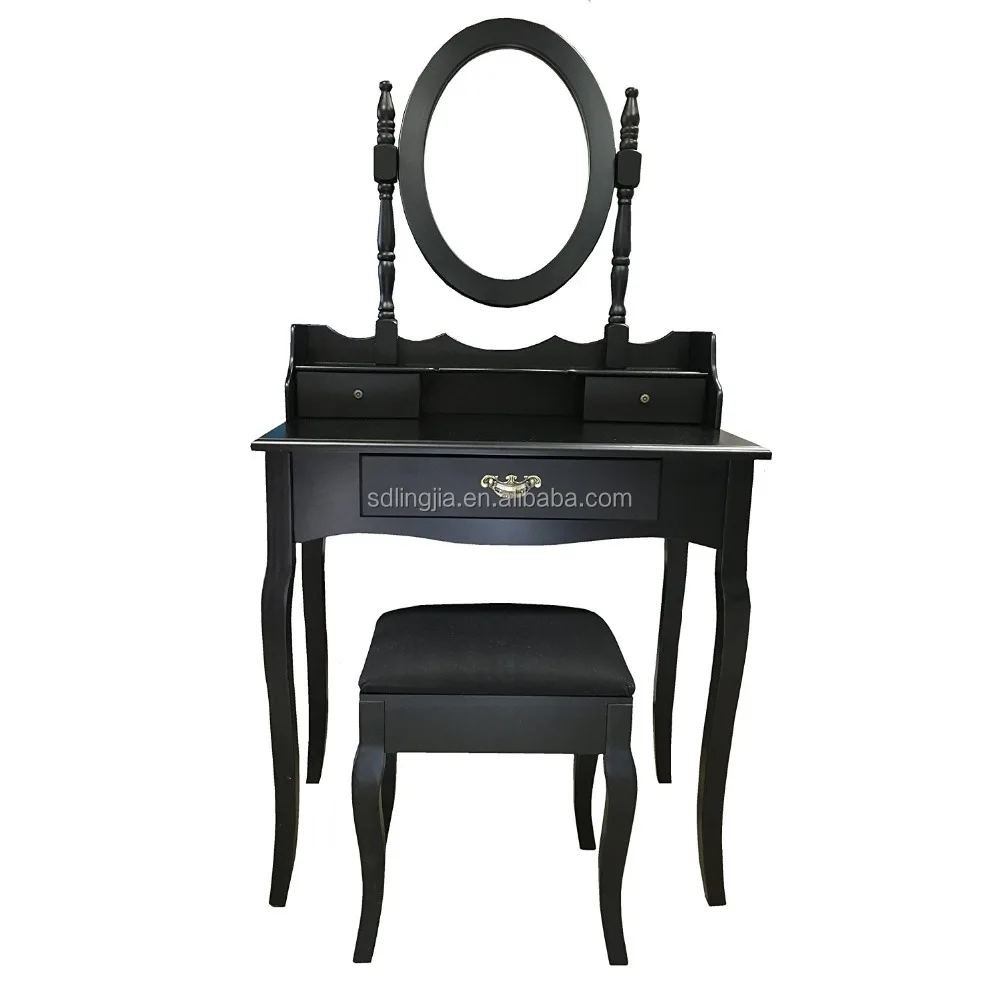 Black Wicker Used Folding Dressing Table Pvc Wrought Iron Dresser
