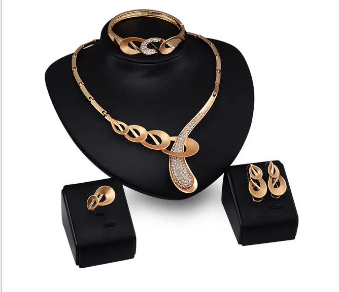 Hollow Circle With Water Drop Shape Style High-Grade Wholesale 4Pcs Pendant Necklace Earrings Ring Bracelet Women Jewelry Sets
Hollow Circle With Water Drop Shape Style High-Grade Wholesale 4Pcs Pendant Necklace Earrings Ring Bracelet Women Jewelry Sets