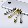 No leaking Wickless CBD Vape Tank Chrome Gold Color Pyrex glass tank 0.5/0.8/1ml CBD Atomizer