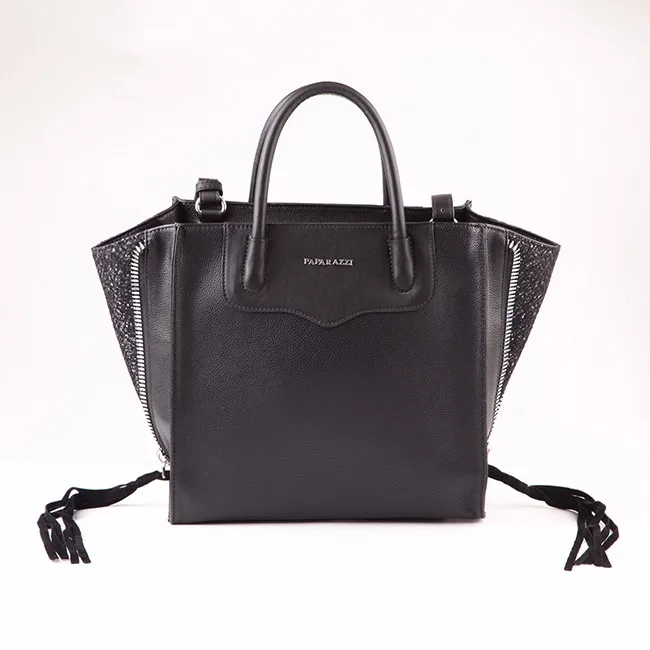 5195-PU leather women gender new design fashion handbags with gussets