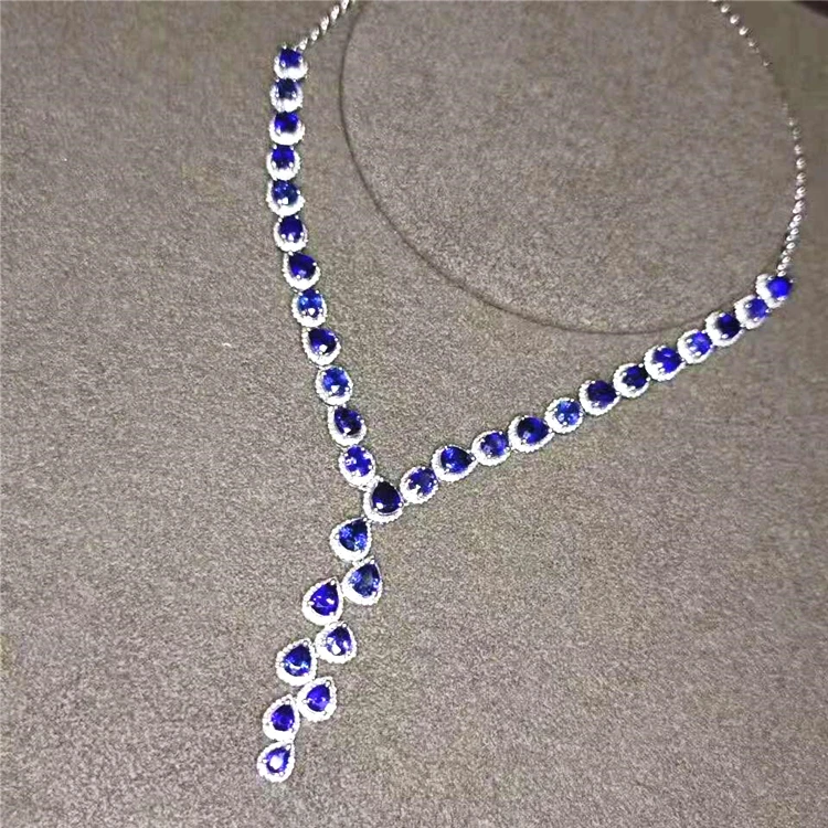 Royal Blue Top Quality 11.6ct Natural Sri Lanka Sapphire 18k Gold Diamond Necklace For Women
Royal Blue Top Quality 11.6ct Natural Sri Lanka Sapphire 18k Gold Diamond Necklace For Women