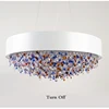 Colorful Crystal beads lighting round hanging chandelier light for hotel living room decor ETL82160
