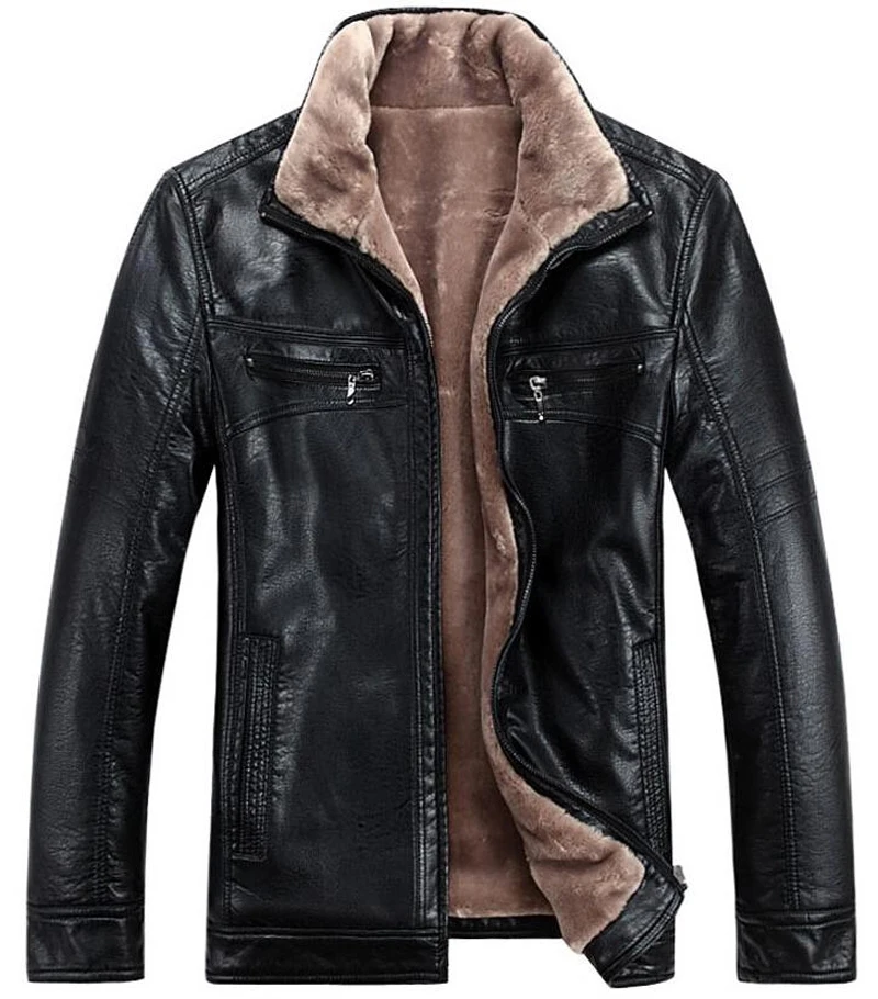 Wholesale Cheap Genuine Men Leather Jacket With Fur Collar, View mens leather jacket, Fordex ...