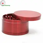 2.2 inch 4 parts aluminum Sharp teeth tobacco weed herb grinder with logo