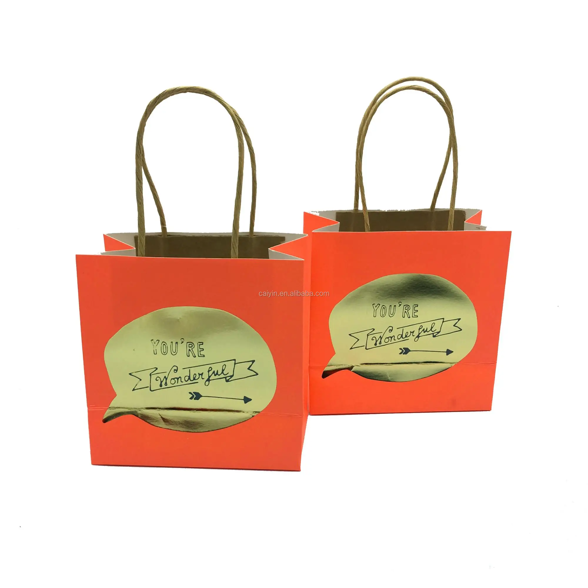 custom made luxury paper shopping bag with logo print with