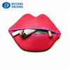 Hot Fashion Red Neoprene lip shaped cosmetic makeup bag pouch