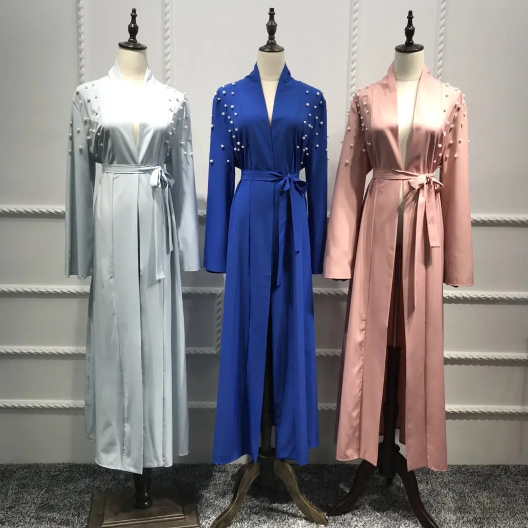 2018 new muslim plain women open abaya with pearl, Black,wine red,army green,blue,light blue
2018 new muslim plain women open abaya with pearl, Black,wine red,army green,blue,light blue