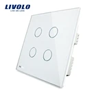 Logo Customization Plate Socket Wall Switch Livolo 4 Gang 3/4 Way Dimmer Plate Socket and Touch Wall Switch and Socket
