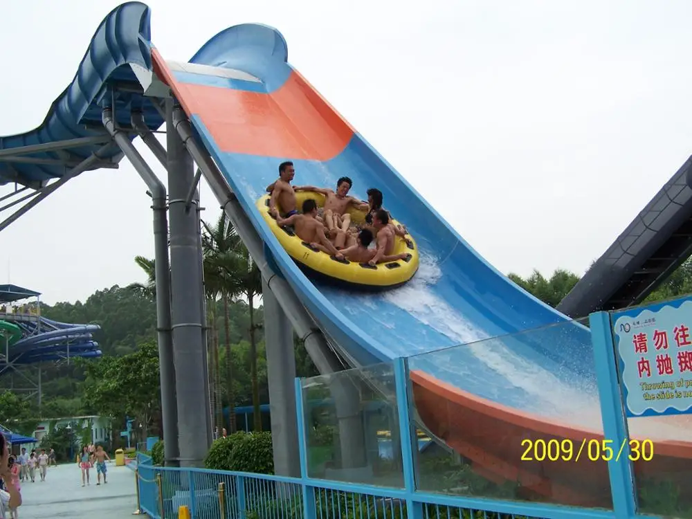 Qingfeng 2017 carton fair Large water whirling  water slide slide mat muit palyers water park slide 