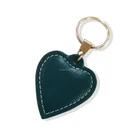 Key holder leather custom logo keychain blank black heart leather keychain