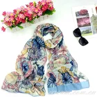 Fashion design printing flower jersey viscose women hijab cotton scarf