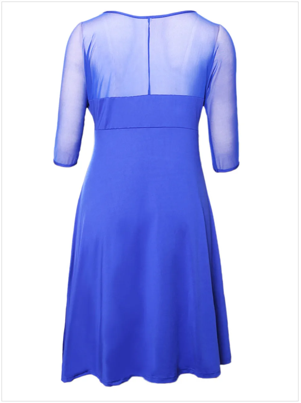 Fashion Mesh Dress Women Plus Size XL-XXXL Half Sleeve Work Wear Sugar and Spice Dress cozy vestidos Spring dress big sizes (13)