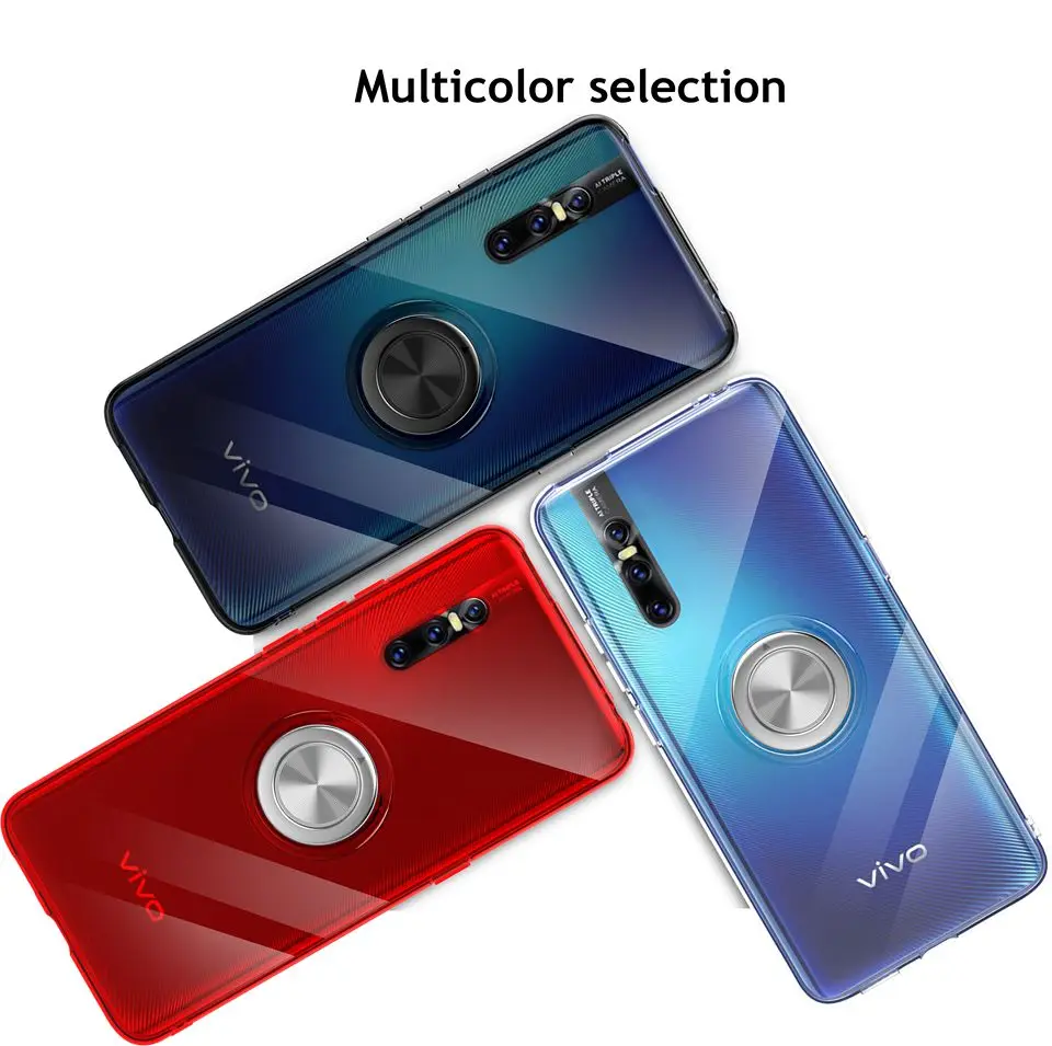 Simple Metal Ring Car Stand Holder Case For VIVO X27 pro Soft Silicone Anti-fall Bumper Back Cover Ring Coque For VIVO X23
Simple Metal Ring Car Stand Holder Case For VIVO X27 pro Soft Silicone Anti-fall Bumper Back Cover Ring Coque For VIVO X23