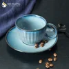 Creative Tableware 7.5oz Ceramic Coffee Cup and Saucer Set