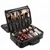 3 Layers Waterproof Makeup Bag Travel Cosmetic Case Brush Holder with Adjustable Divider- soft cosmetic case supplier(XY-1095)